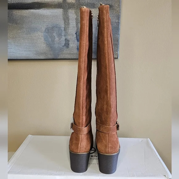 Giani Bernini Atlinaa Suede Leather Wedge Knee High Boots Size 10 NWB - Picture 5 of 10
